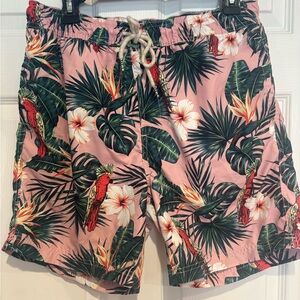 Trinity Pink and Green Tropical Swimwear